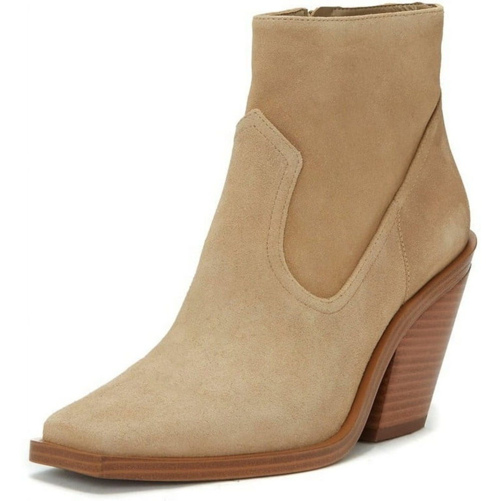 Vince Camuto Amtinda Squared Toe Ankle Block Heeled Bootie